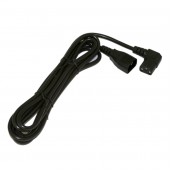 Кабель питания монитор-компьютер IEC 320 C13 (угловая) - IEC 320 C14 (3x1.0), 10A, прямая вилка, 5м, цвет черный