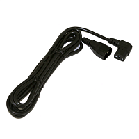 Кабель питания монитор-компьютер IEC 320 C13 (угловая) - IEC 320 C14 (3x1.0), 10A, прямая вилка, 5м, цвет черный