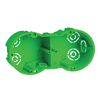 Коробка КМ40023 установочная 2 места d141х70x45 для полых стен (с саморезами и мет. лапка)