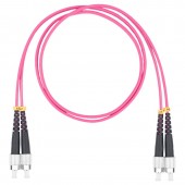 Шнур оптический коммутационный (патч-корд), FC-FC, дуплекс (duplex) OM4, нг(А)-HF, маджента, 0,5 м