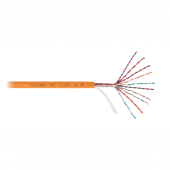 Кабель NIKOMAX U/UTP 10 пар, Кат.5 (Класс D), 100МГц, одножильный, BC (чистая медь), 24AWG (0,50мм), полимерный материал нг(А)-HF, внутренний, оранжев