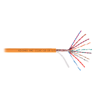 Кабель NIKOMAX U/UTP 10 пар, Кат.5 (Класс D), 100МГц, одножильный, BC (чистая медь), 24AWG (0,50мм), полимерный материал нг(А)-HF, внутренний, оранжев