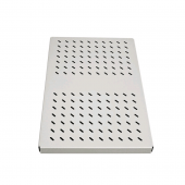 Стационарная полка (шириной 483мм, глубиной 700мм, максимальная нагрузка 200 кг, 6 точек крепления), цвет серый (RAL 7035) (ана