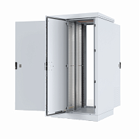 Шкаф уличный всепогодный напольный 30U (Ш1000хГ900) с электроотсеком, три двери