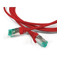 Патч-корд S/FTP, экранированный, категория 6a (100% Fluke Component Tested), 30AWG, LSZH, 1 м, красный