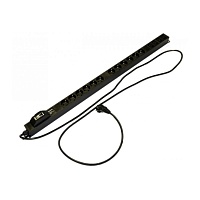 Блок розеток, 12 розеток Schuko, 4 розетки IEC320 C13, автоматическ.выключатель 1-полюсн., защита от перенапряжен., кабель питания 2.5м (3х1.5мм2) с в