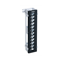 Модульная настенная патч-панель на 12 портов, для модулей Keystone Jack, с подставкой