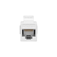Адаптер проходной TERACOM PRO Cat.6 неэкранированный RJ45-RJ45 тип Keystone белый