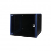Шкаф настен. 19", 9U 600х450, дв. стек, чер.