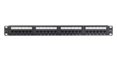 Коммутационная панель NIKOMAX Essential Line 19", 1U, 24 порта, Кат.6 (Класс E), 250МГц, RJ45/8P8C, 110/KRONE, T568A/B, неэкранированная, с органайзер