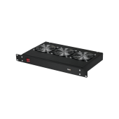 Вентиляторная полка TLK, 19", 1U, 3 вентилятора, Г260мм, без шнура питания, черная