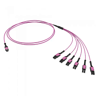  Оптическая разветвительная сборка 12ОВ 50/125 OM4, 1xMTP PRO(12)/6хLC Duplex Uniboot, 2м (предустановленная конфигурация: MTP Male , тип полярности -