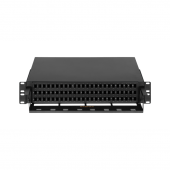 Оптический кросс NIKOMAX 19" Premium Line, 2U, до 72 SC портов или 144 LC портов, выдвижной, со съёмной полкой, черный