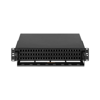 Оптический кросс NIKOMAX 19" Premium Line, 2U, до 72 SC портов или 144 LC портов, выдвижной, со съёмной полкой, черный