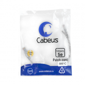 Патч-корд U/UTP, категория 5е, 2xRJ45/8p8c, неэкранированный, серый, PVC, 0.3м