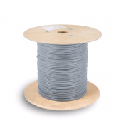 Кабель витая пара (UTP), категория 5e, 1 пара (24 AWG), одножильный (solid), серый (500 м)