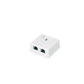 Розетка компьютерная RJ-45(8P8C), категория 6, экранированная, двойная, внешняя, Dual IDC