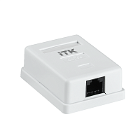 ITK Настенная информационная розетка RJ45 8P8C, кат.5Е, UTP, 1-порт, белая