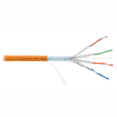 Кабель NIKOMAX F/FTP 4 пары, Кат.6a (Класс Eа), тест по ISO/IEC, 500МГц, одножильный, BC (чистая медь), 23AWG (0,56мм), полимерный материал нг(А)-HF, 