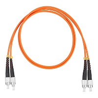 Шнур оптический коммутационный (патч-корд), FC-FC, дуплекс (duplex) OM2, нг(А)-HF, оранжевый, 1,0 м