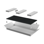 ITK LINEA E Дверь металлическая 600мм шкафа 42U чер.