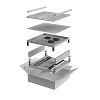 ITK LINEA N Компл. осн. и крыша 600х800мм шкафа 28-47U сер.