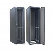 Шкаф серверный/ЦОД/DataBox 47U, 2186x600х1200мм(ВхШхГ), передн. дверь сталь с перф. 80% с ручкой, задняя дверь двуствор. перф. 80%, бок. сплош. панели