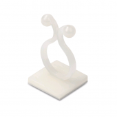 Самоклеящийся кабельный зажим, площадка 20x20мм, диаметр охвата 15 мм (100 шт.)