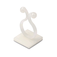 Самоклеящийся кабельный зажим, площадка 20x20мм, диаметр охвата 15 мм (100 шт.)