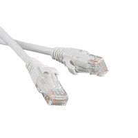 Патч-корд U/UTP, Cat.6, без разделителя, PVC, 1 м, белый