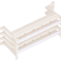 Настенный блок NIKOMAX 110 типа, 100 пар, с ногами и cъемной этикеткой, белый