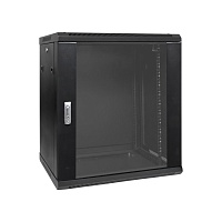 Шкаф настенный 19" TERACOM PRO 12U 600х450 мм дверь стеклянная с замком-ручкой чёрный