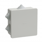 Коробка КМ41235 распаячная для о/п 85х85х40 мм IP44 (RAL7035, 6 гермовводов)