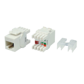 Вставка Keystone Jack RJ-45(8P8C), категория 5e, тип 180 градусов, белая