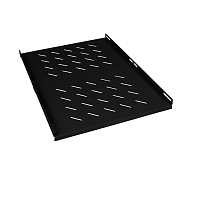 Полка 19" перфорированная глубиной 900 мм для напольных шкафов глубиной 1200 мм, усиленная до 100кг, цвет черный (RAL 