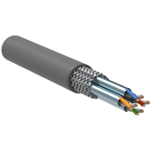 ITK Витая пара S/FTP кат.6A 4х2х23AWG solid LSZH нг(А)-HF серый (305м)