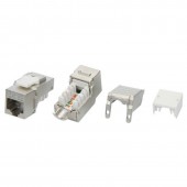 Модуль  Keystone RJ45 CAT 5E экранированный (STP), 90 градусов,серебристый