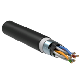 ITK Витая пара F/UTP кат.6 4х2х23AWG solid LSZH нг(А)-HF черный (305м)
