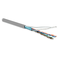 Кабель витая пара, экранированная F/UTP, категория 5e, 4 пары (26 AWG), многожильный (patch), экран - фольга, LSZH, нг(А)-HF, –20°C – +75°C, желтый