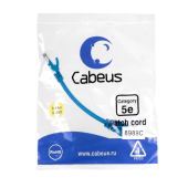 Патч-корд U/UTP, категория 5е, 2xRJ45/8p8c, неэкранированный, синий, LSZH, 0.15м