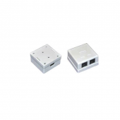 ITK Корпус настенной розетки для установки двух модулей KJ, белый