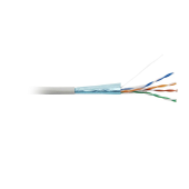 Кабель витая пара, экран F/UTP, кат 5e, 4 пары (24 AWG), однож(solid), экран - фольга, PVC, –20°C – +75°C, серый - гарантия: 15 лет комп, 25 лет сист