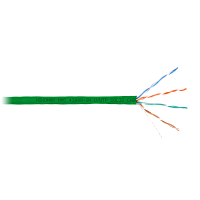 Кабель NIKOMAX U/UTP 4 пары, Кат.5e (Класс D), тест по ISO/IEC, 100МГц, одножильный, BC (чистая медь), 24AWG (0,51мм), поливинилхлорид, внутренний, зе