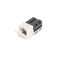 Модуль-вставка NIKOMAX типа Keystone, Кат.5е (Класс D), 100МГц, RJ45/8P8C, 110/KRONE, T568A/B, неэкранированный, белый - гарантия: 5 лет расширенная /