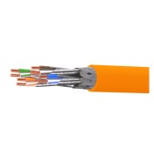 Кабель витая пара кат. 6A экранированный S/FTP, 4 пары, нг(А)-HF,цвет внешней оболочки оранжевый катушка 500 м