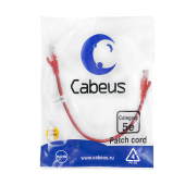 Патч-корд U/UTP, категория 5е, 2xRJ45/8p8c, неэкранированный, красный, LSZH, 0.3м