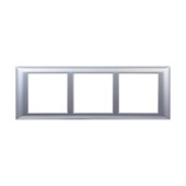 Рамка-суппорт "Avanti" для "In-liner Front",  серебристый металлик, 6модулей