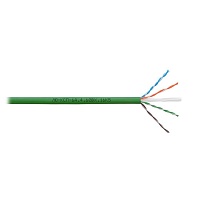 Кабель Премиум U/UTP, 4 пары, Кат.6A (Класс EA), 600 МГц, AWG 23, внутренний нг(А)-LSLTx, цвет зеленый, катушка 500 м