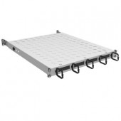 Полка стационарная с универсальным 19"-м креплением, с кабельными кольцами, высотой 1U, с изменяемой глубиной 350-450 мм, ш