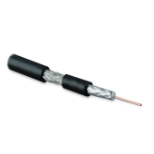 Кабель коаксиальный RG-59, 75 Ом, жила - 20 AWG, PVC, общий диаметр 6.0мм, черный (бухта 500 м)